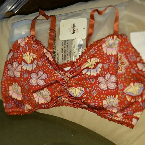 New spell x FP cherry Poinciana bralette red bra M - Picture 7 of 8